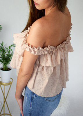 Bluzka ażurowa DIANA beż