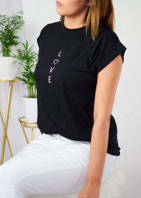 T-shirt LOVE czerń