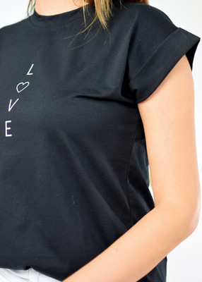 T-shirt LOVE czerń