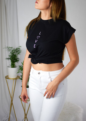 T-shirt LOVE czerń