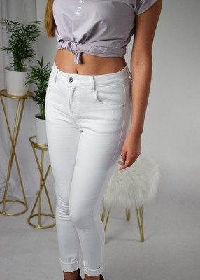 Jeansy POLY biel