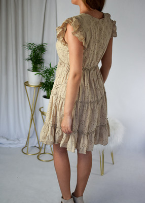 Sukienka ażurowa CARTE beż