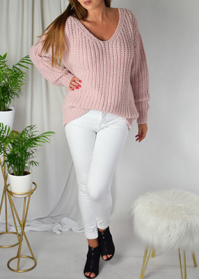 Sweter WEAVE róż