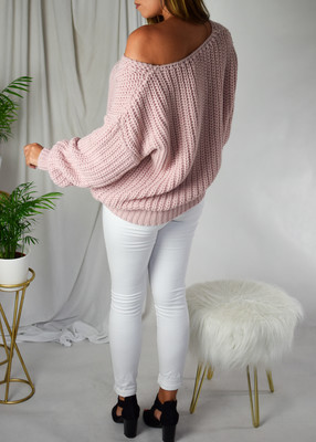 Sweter WEAVE róż