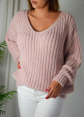 Sweter WEAVE róż