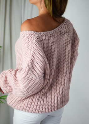 Sweter WEAVE róż