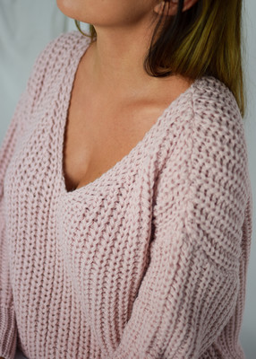 Sweter WEAVE róż