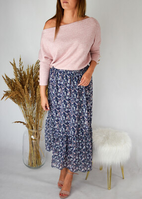 Sweter BUTTON róż