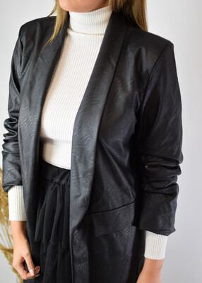 Marynarka MALMA LEATHER czerń