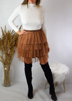 Spódniczka STELLA SHORT brąz