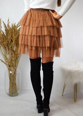 Spódniczka STELLA SHORT brąz