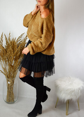 Sweter BELLA karmel