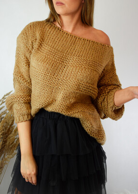 Sweter BELLA karmel