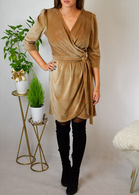 Sukienka VELVET beż