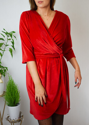Sukienka VELVET czerwień