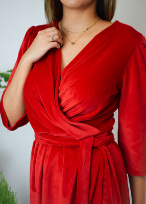 Sukienka VELVET czerwień