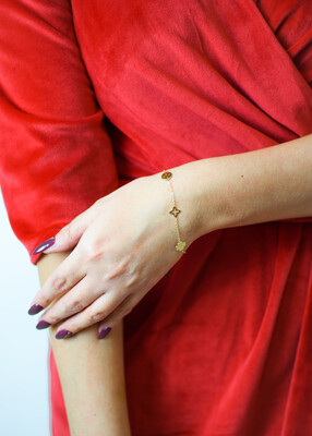 Bransoletka ALICE pozłacana