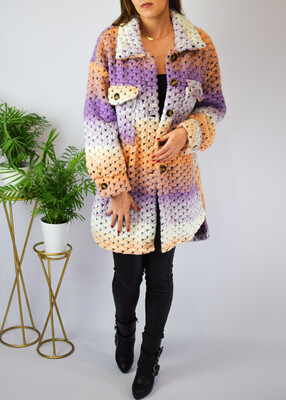 Płaszcz FLANNY fiolet