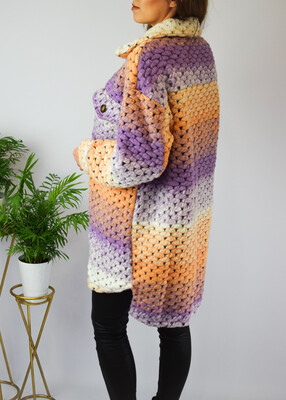 Płaszcz FLANNY fiolet