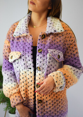 Płaszcz FLANNY fiolet