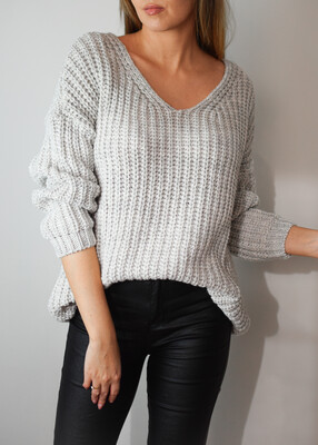 Sweter WEAVE szarość