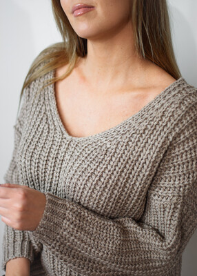 Sweter WEAVE mocca