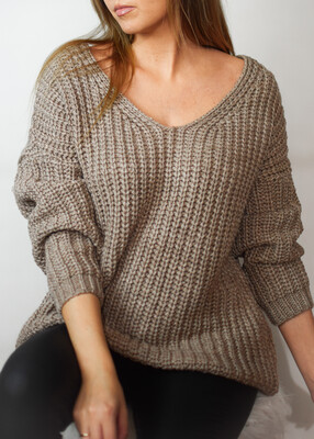 Sweter WEAVE mocca