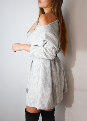 Sukienka sweterkowa LAYLA szarość