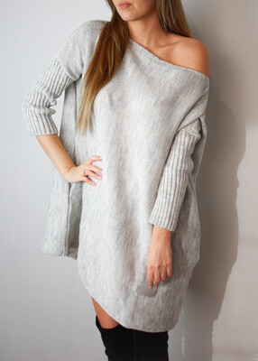 Sukienka sweterkowa LAYLA szarość