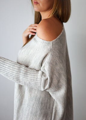 Sukienka sweterkowa LAYLA szarość