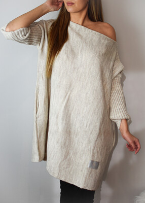 Sukienka sweterkowa LAYLA beż