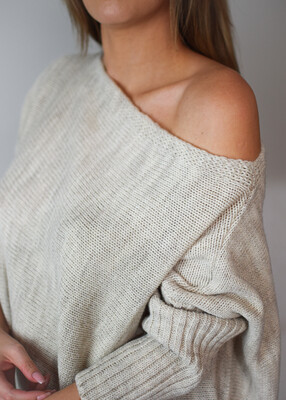 Sukienka sweterkowa LAYLA beż