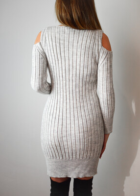 Sukienka sweterkowa LINDA szarość