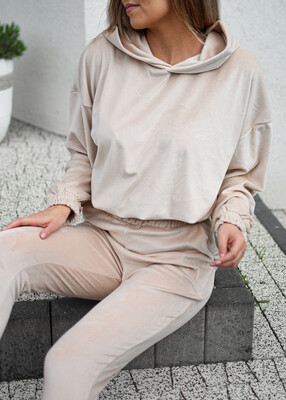 Dres welurowy ANDREA beż