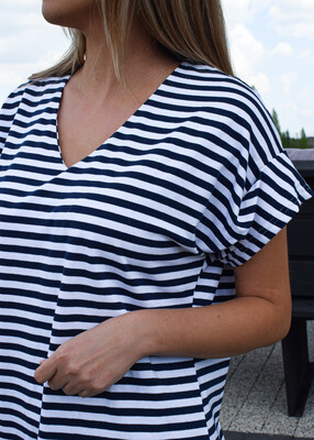 Sukienka STRIPES granat