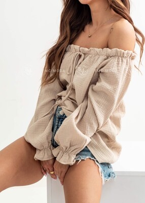 Bluzka hiszpanka LIZI beż